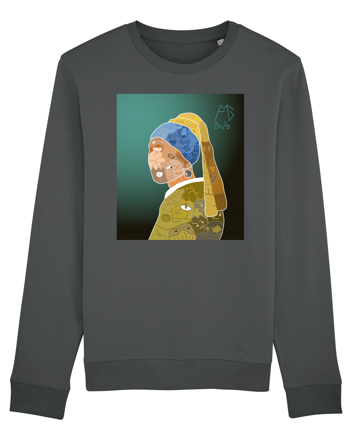 Bluză mânecă lungă Unisex Rise Anthracite