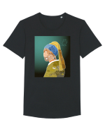 Doodle cu perla Tricou mânecă scurtă guler larg Bărbat Skater