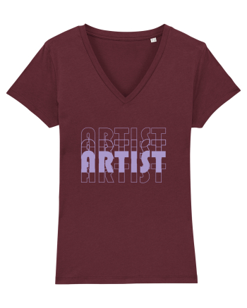 OVERLAID ARTIST Burgundy