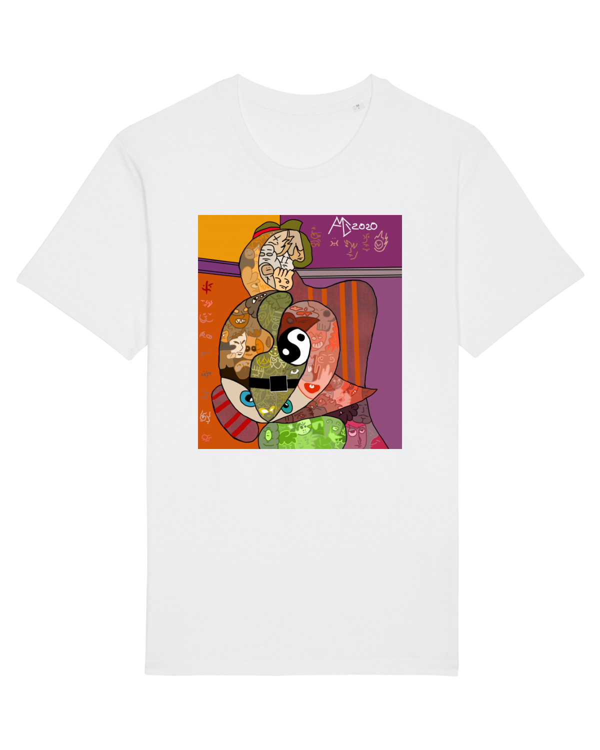 Tricou mânecă scurtă Unisex Rocker White