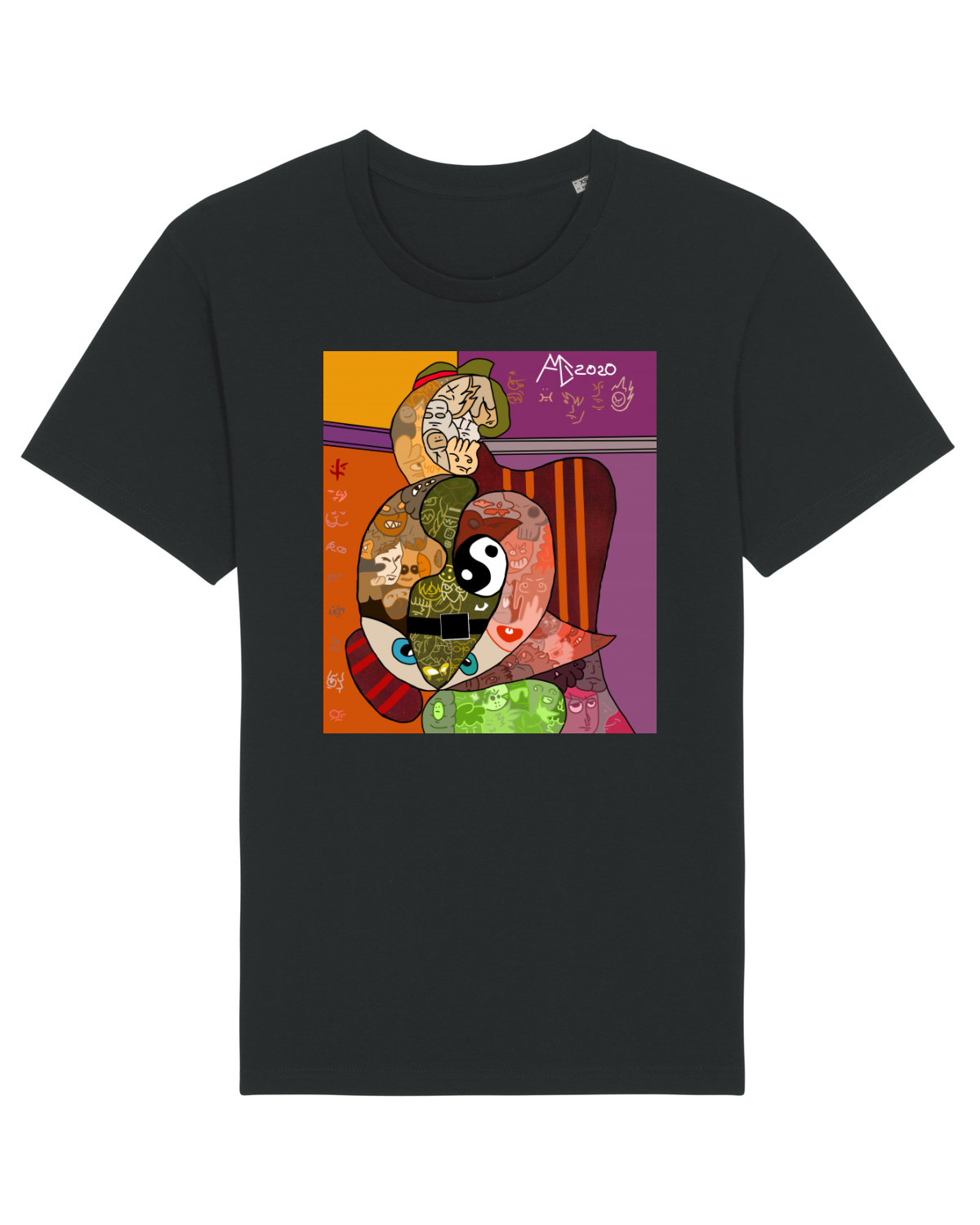 Tricou mânecă scurtă Unisex Rocker Black