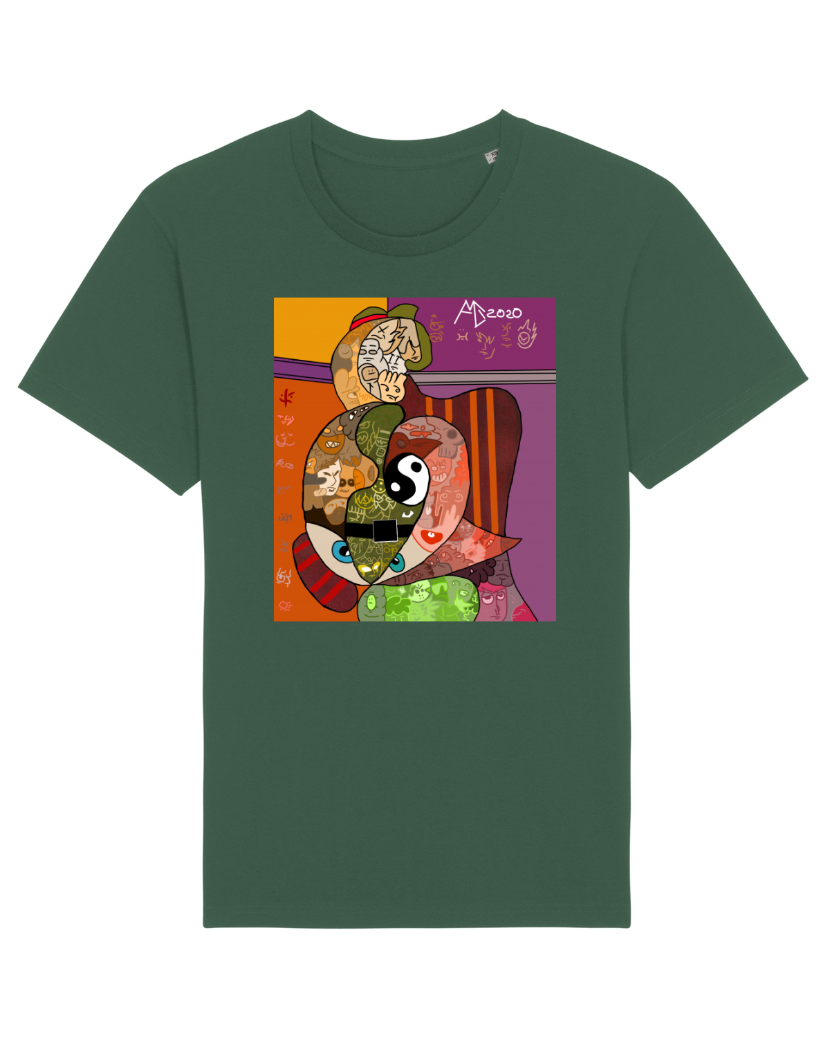 Tricou mânecă scurtă Unisex Rocker Bottle Green