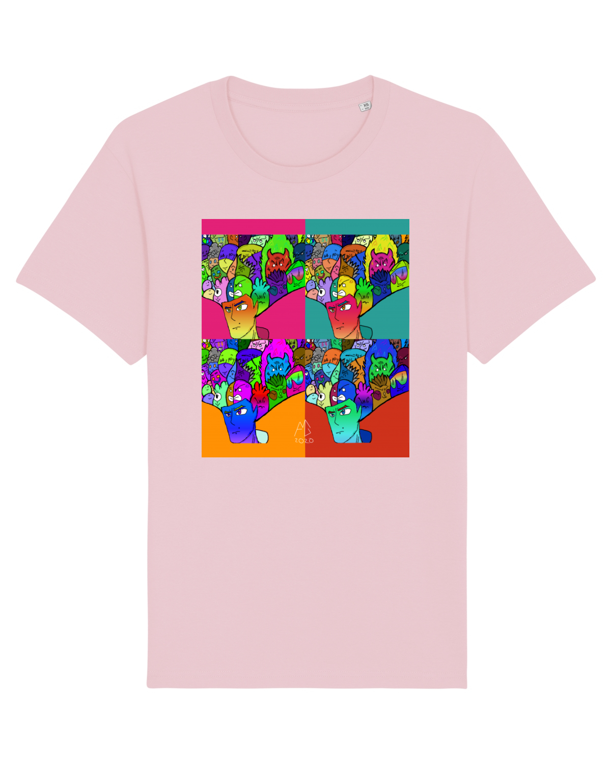Tricou mânecă scurtă Unisex Rocker Cotton Pink