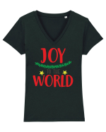 Joy to the World Tricou mânecă scurtă guler V Damă Evoker