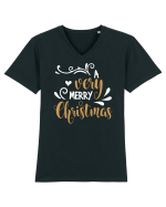 Mesaj de Crăciun Tricou mânecă scurtă guler V Bărbat Presenter