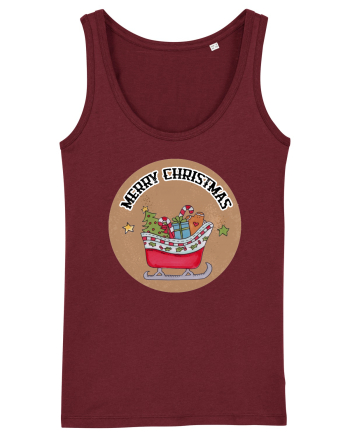Merry Christmas Sleight Burgundy