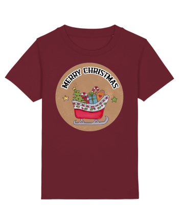 Merry Christmas Sleight Burgundy