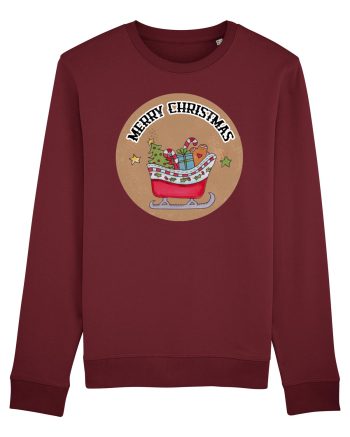 Merry Christmas Sleight Burgundy