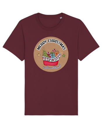 Merry Christmas Sleight Burgundy