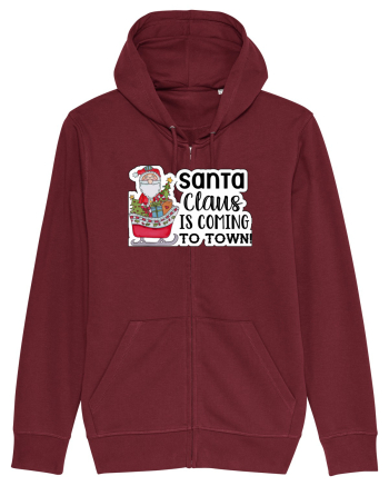 Santa Claus is Coming to Town Burgundy