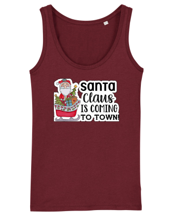 Santa Claus is Coming to Town Burgundy
