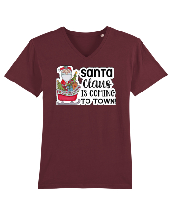 Santa Claus is Coming to Town Burgundy