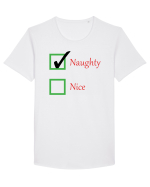 Naughty or Nice Tricou mânecă scurtă guler larg Bărbat Skater