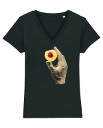 Delicious peach Tricou mânecă scurtă guler V Damă Evoker