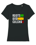 Roots And Culcha Tricou mânecă scurtă guler larg fitted Damă Expresser