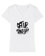 Get Up, Stand up Tricou mânecă scurtă guler V Damă Evoker