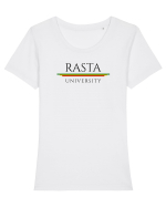 Rasta University Logo Tricou mânecă scurtă guler larg fitted Damă Expresser