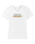 Rasta University Logo Tricou mânecă scurtă guler V Bărbat Presenter