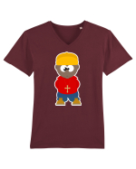 Cartoon Rapper Tricou mânecă scurtă guler V Bărbat Presenter
