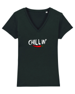 Chillin' Tricou mânecă scurtă guler V Damă Evoker