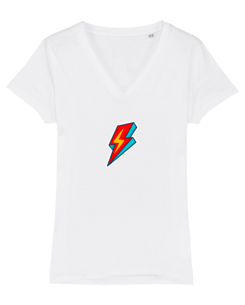 Retro  Lightning Bolt White