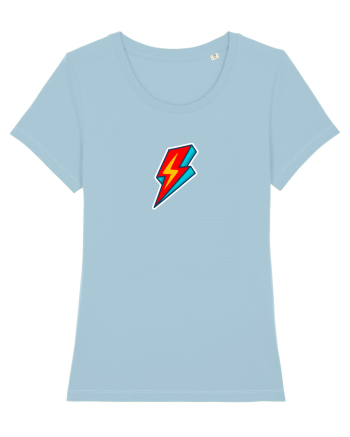 Retro  Lightning Bolt Sky Blue