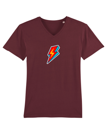 Retro  Lightning Bolt Burgundy