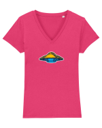 U.F.O. Tricou mânecă scurtă guler V Damă Evoker