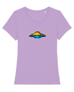 U.F.O. Tricou mânecă scurtă guler larg fitted Damă Expresser