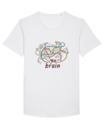 Creierul meu Tricou mânecă scurtă guler larg Bărbat Skater