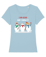 Oameni de zăpadă Tricou mânecă scurtă guler larg fitted Damă Expresser