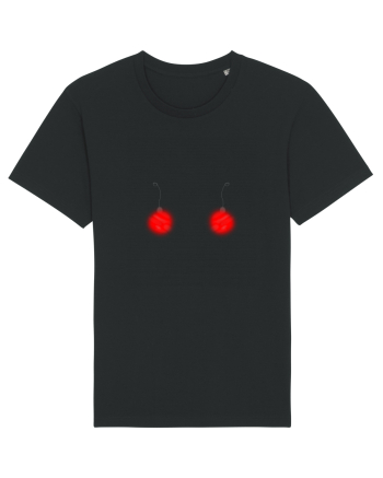Christmas Red Globes Black