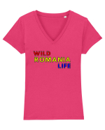 Wild Romania Life Tricou mânecă scurtă guler V Damă Evoker