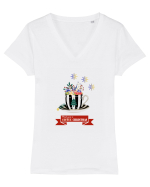 Coffee Christmas  Tricou mânecă scurtă guler V Damă Evoker