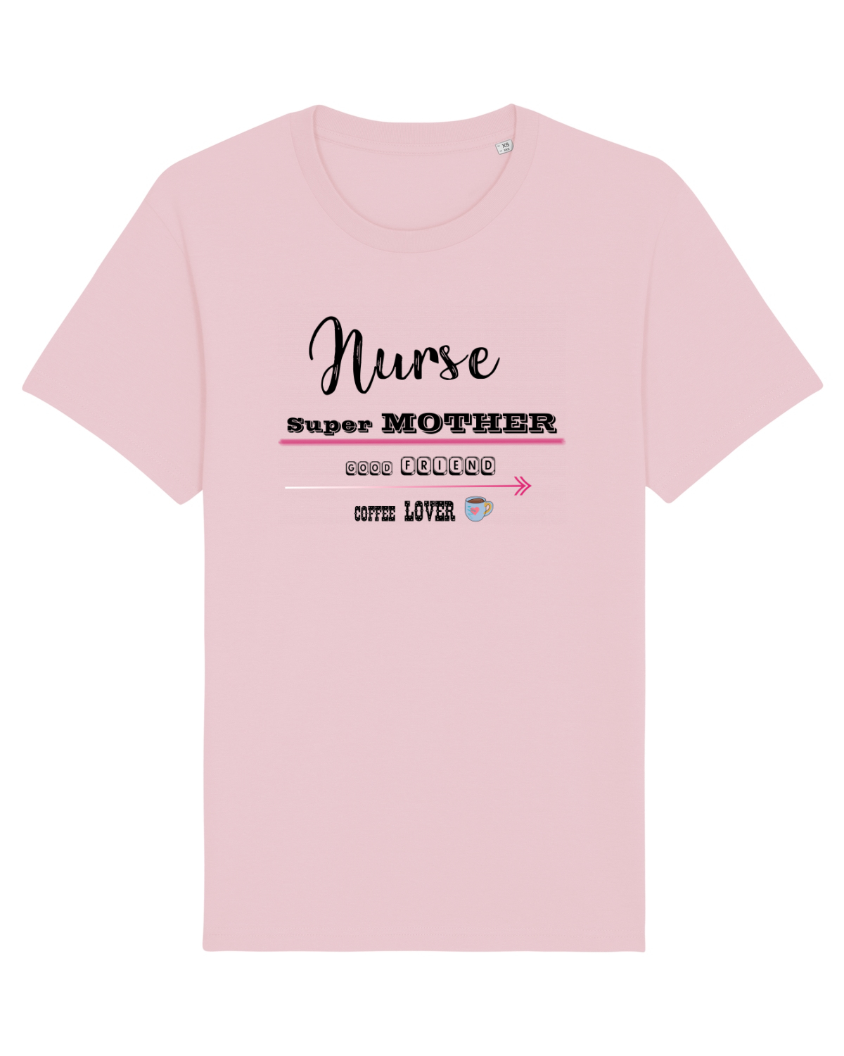 Tricou mânecă scurtă Unisex Rocker Cotton Pink