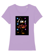 I am a STAR Tricou mânecă scurtă guler larg fitted Damă Expresser