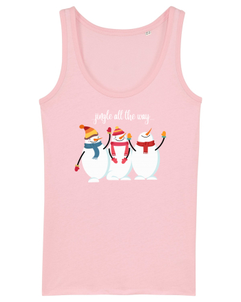 Trei oameni de zăpadă Cotton Pink