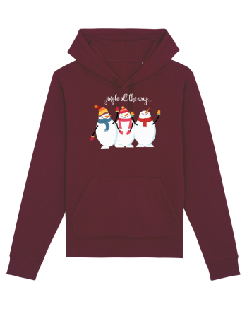 Trei oameni de zăpadă Burgundy