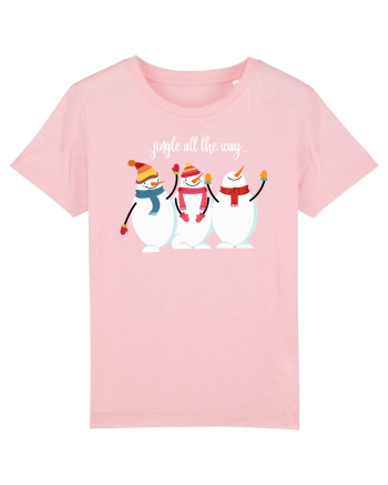 Trei oameni de zăpadă Cotton Pink