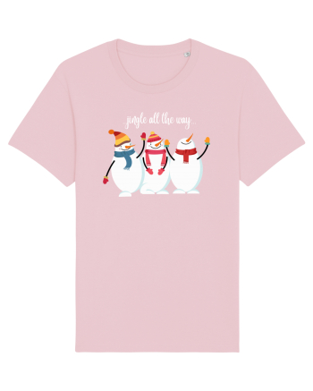 Trei oameni de zăpadă Cotton Pink