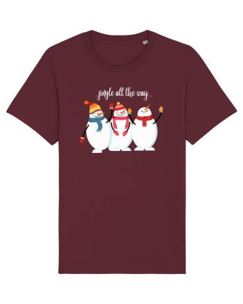 Trei oameni de zăpadă Burgundy