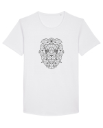 Leu Tricou mânecă scurtă guler larg Bărbat Skater
