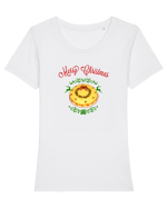 Spiritul sarbatorilor Tricou mânecă scurtă guler larg fitted Damă Expresser