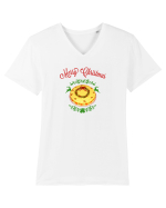 Spiritul sarbatorilor Tricou mânecă scurtă guler V Bărbat Presenter