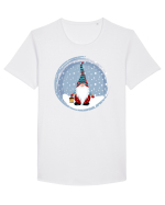 Elf în zăpadă Tricou mânecă scurtă guler larg Bărbat Skater