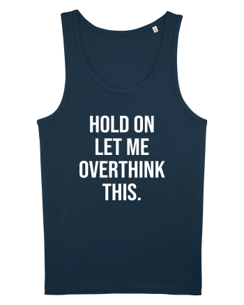 Overthinking - scris alb Navy
