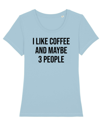 I like coffee - negru Sky Blue