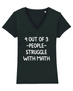 Math problems Tricou mânecă scurtă guler V Damă Evoker