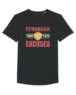 Stronger Than Your Excuses Tricou mânecă scurtă guler larg Bărbat Skater