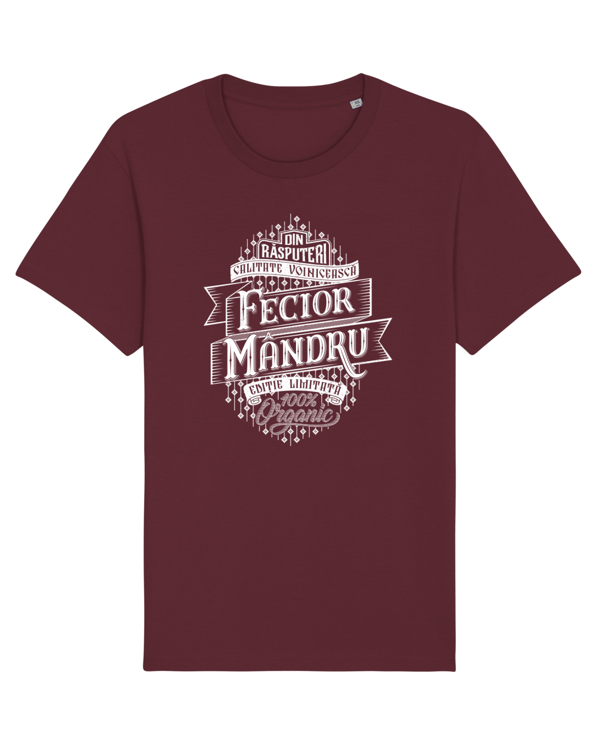 Tricou mânecă scurtă Unisex Rocker Burgundy